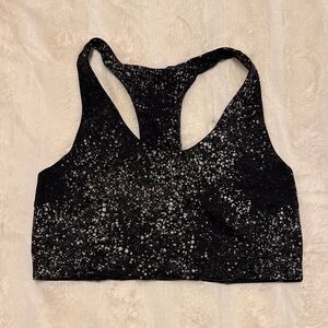Zella Black and Silver Speckled Sports Bra